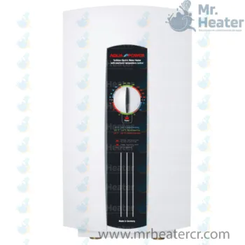 Calentador eléctrico sin tanque AquaPower AQE – Control frontal de temperatura ajustable