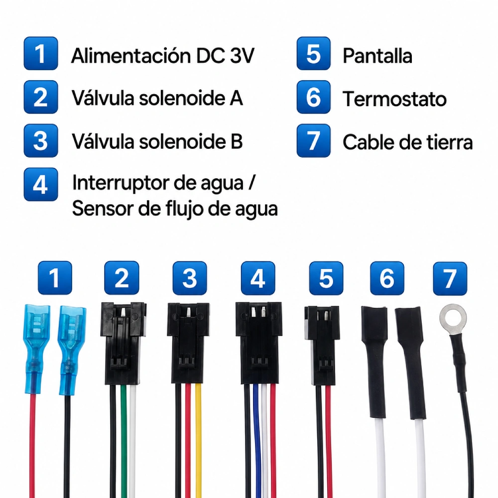 Conectores de la tarjeta de control igniter de calentador de agua a gas