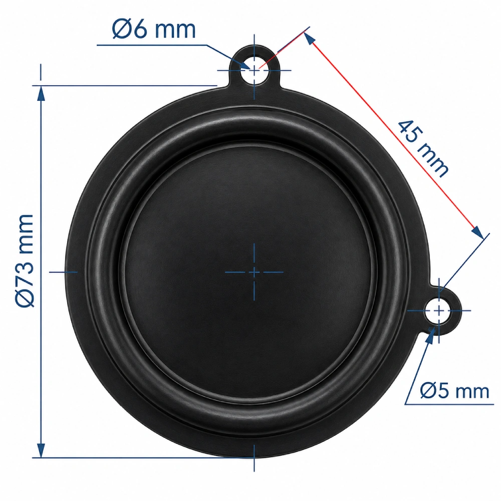 membrana de 73mm para calentador de agua a gas