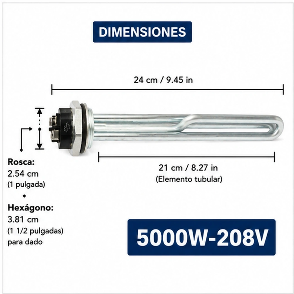 Resistencia eléctrica para calentador de agua - Imagen 4